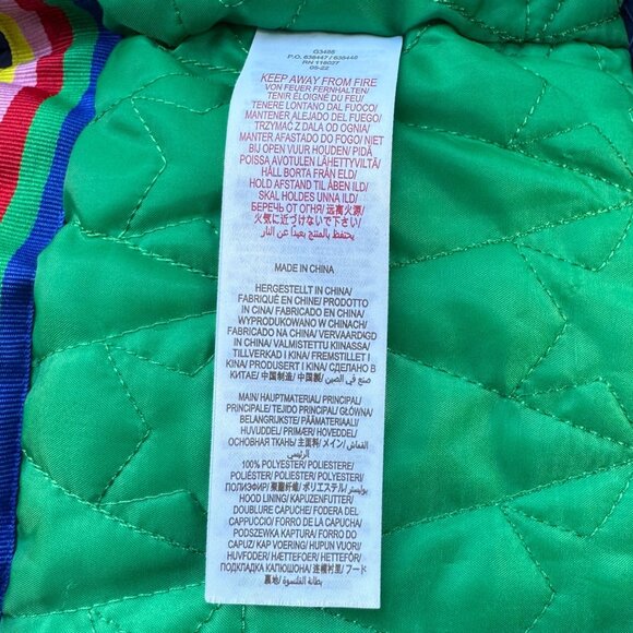 MINI BODEN All Weather Jacket Girls 3-4 Rainbow Faux Fur Hood Winter Coat Parka - Picture 11 of 11